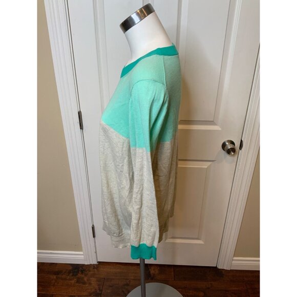 J.Crew Gray Teal Thin Knit Crew Neck Sweater NWT, Size XXL - Picture 3 of 5